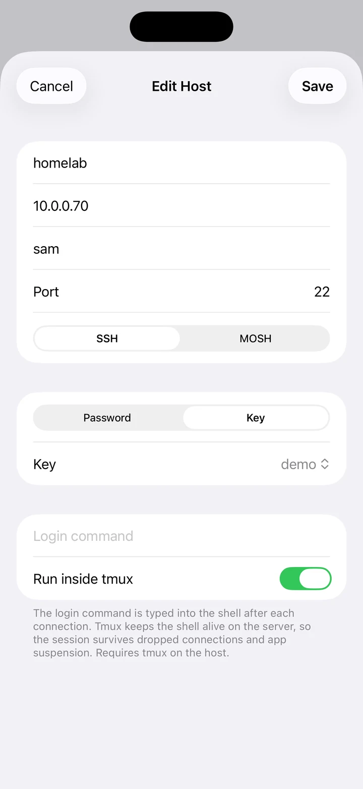 Host editor