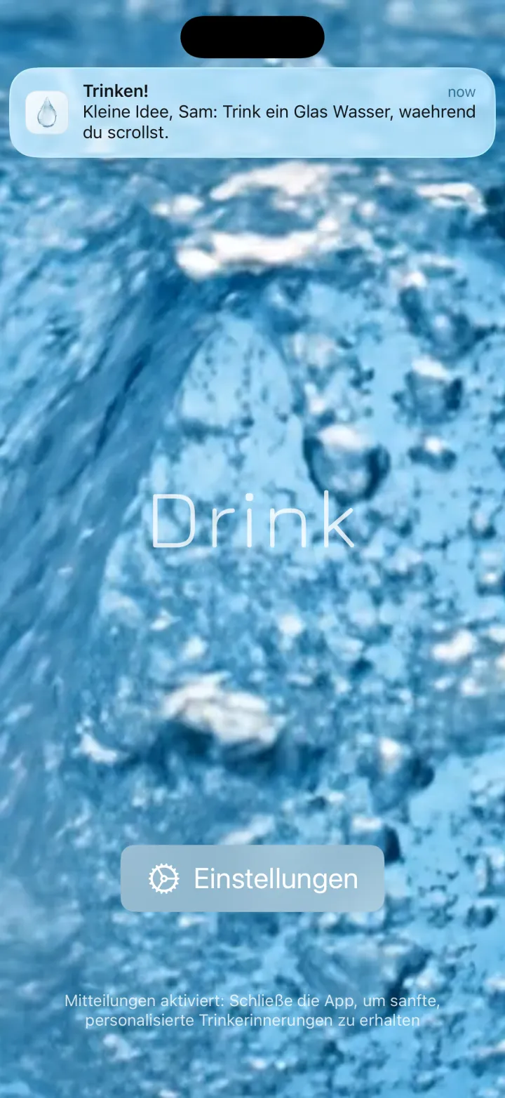 Drink — Nachrichten, die zum Moment passen