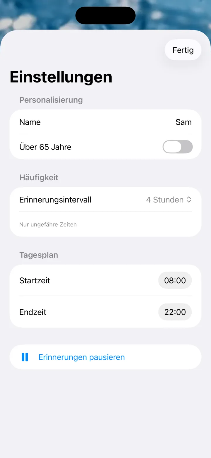 Drink — Deine Zeiten, dein Tempo